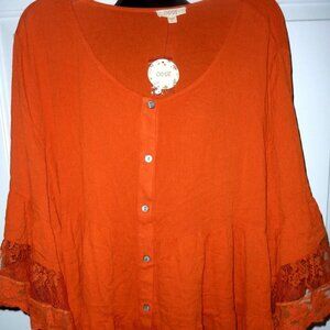 NWT Oddy Oddi Boutique Lightweight Kimono Style Lace Oversized Jacket Size 3XL